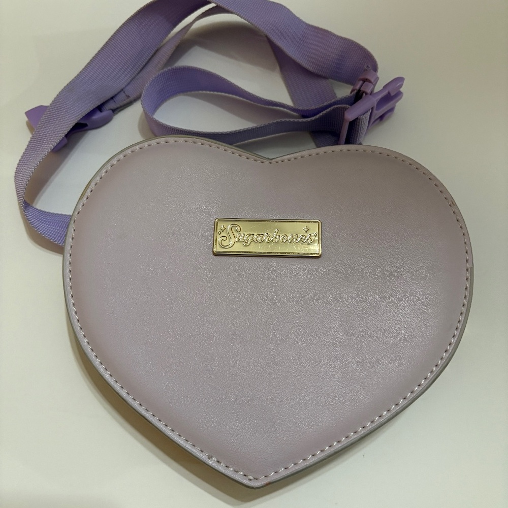 Sugarbones purple heart belt bag